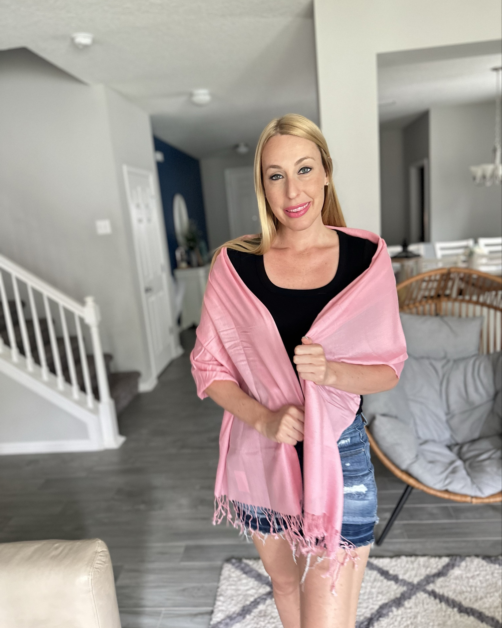 Summer scarf/shawl
💓 cute to wrap around for a fancy event - gala, awards ceremony and more
💓 also perfect for a walk on the beach in the evening 

#LTKFindsUnder100 #LTKFindsUnder50 #LTKStyleTip