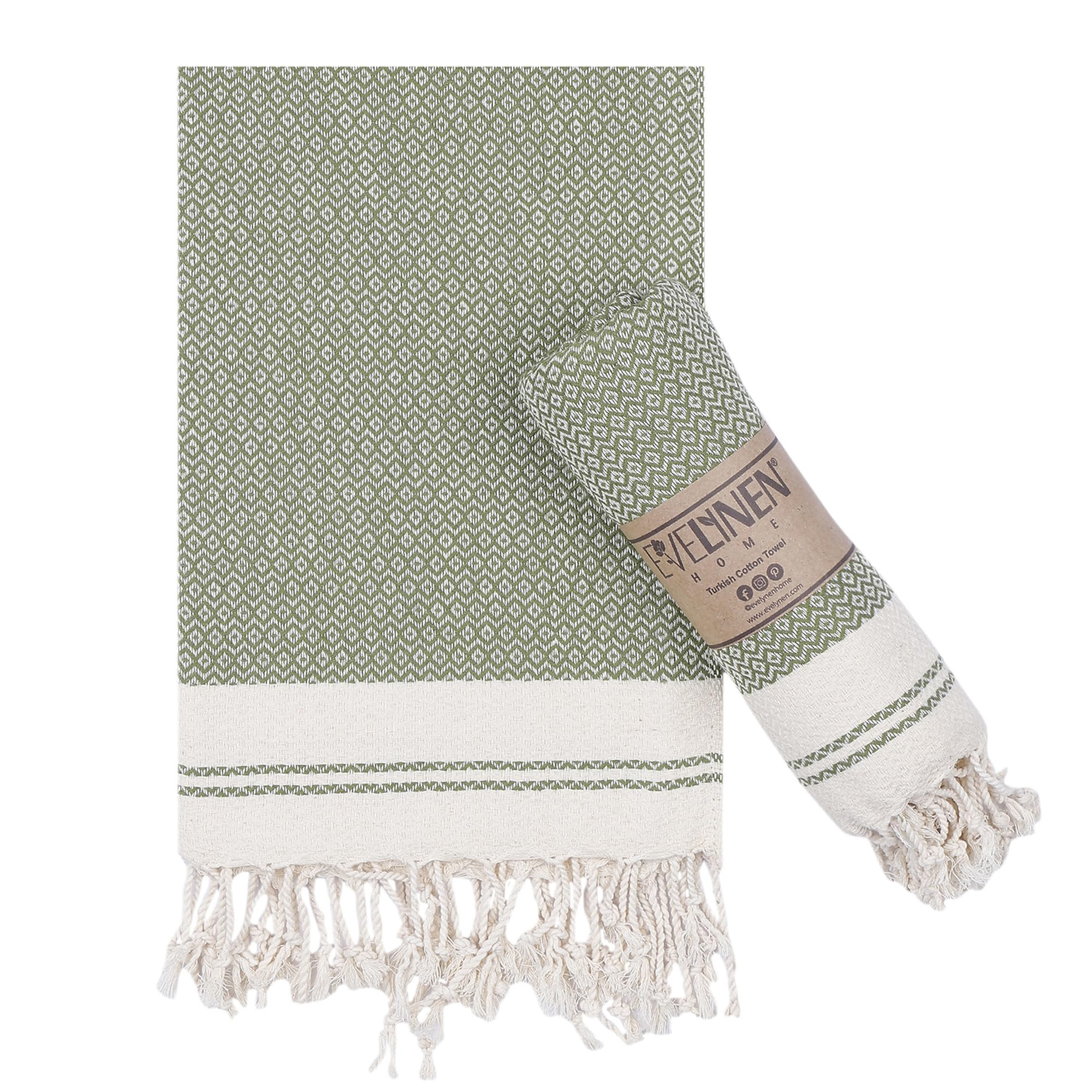 Evelynen Turkish Hand Towels for Bathroom & Kitchen Towels Decorative Set of 2 | Boho Farmhouse H... | Amazon (US)