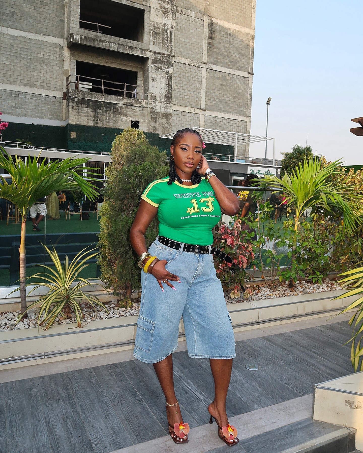 focus on me 💚💛🌝 #stylebyemmanuela |  use my code: ellahh24Q4 to get my exact #sheinjeanoir look ✨

jhorts & shoes: @shein_ca | AD
.
.
.
#sheinjeanoir #sheinshops #SHEINca #SHEINforAll #saveinstyle #loveshein #torontoblogger #torontofashionblogger #streetstyle #streetwearstyle #blackcontentcreators #blackgirlmagic #lagosfashion

#LTKstyletip #LTKtravel #LTKcanada