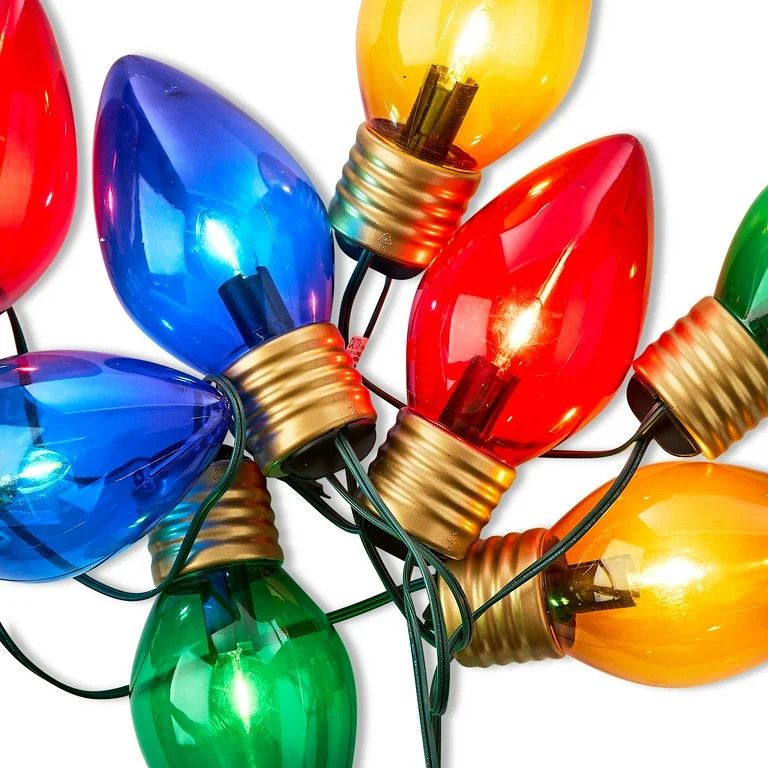 8-Count LED Jumbo Multicolor C9 Christmas String Lights, 10.8', Holiday Time | Walmart (US)