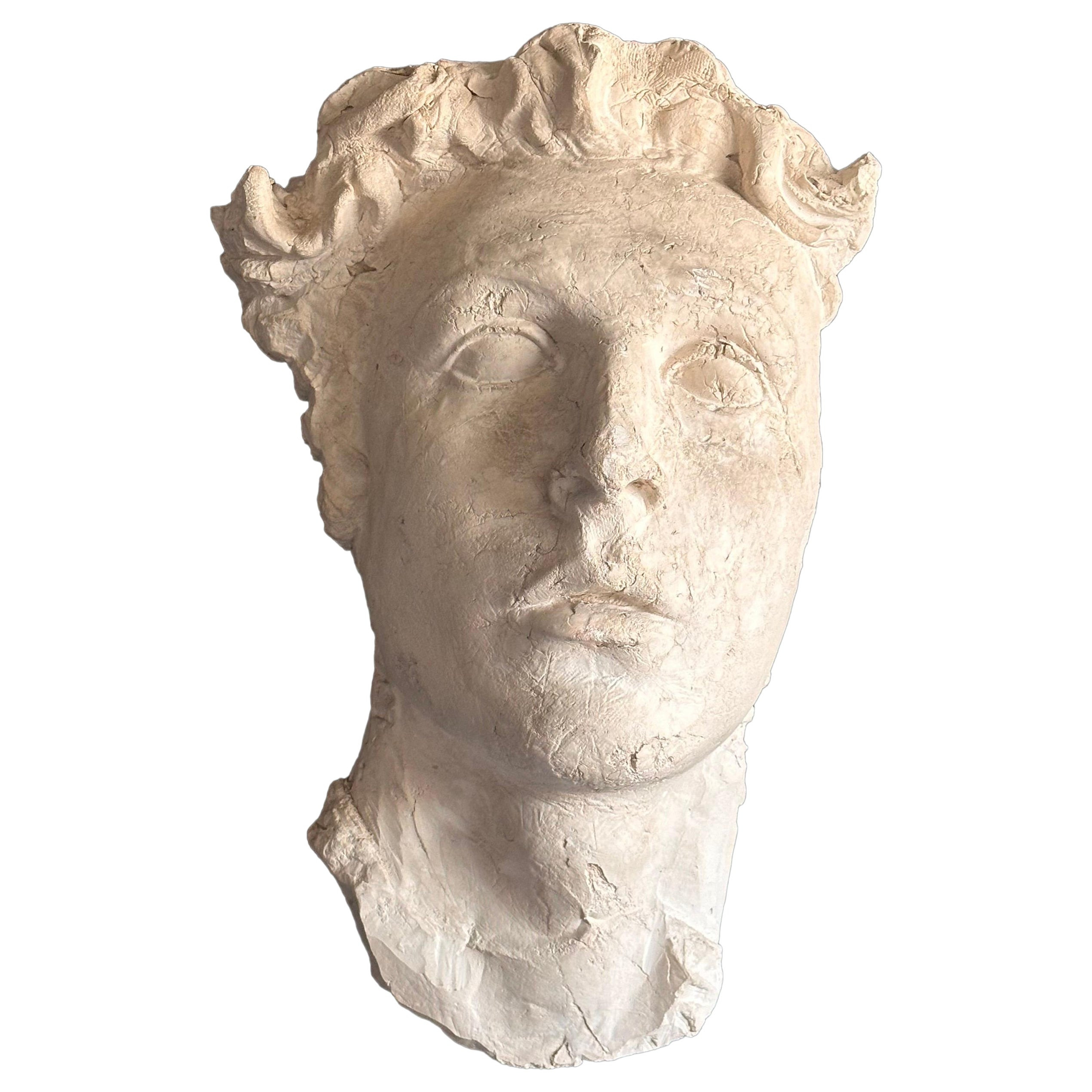 Stunning Decorative Roman Gypsum Face, 1970s Reproduction | 1stDibs