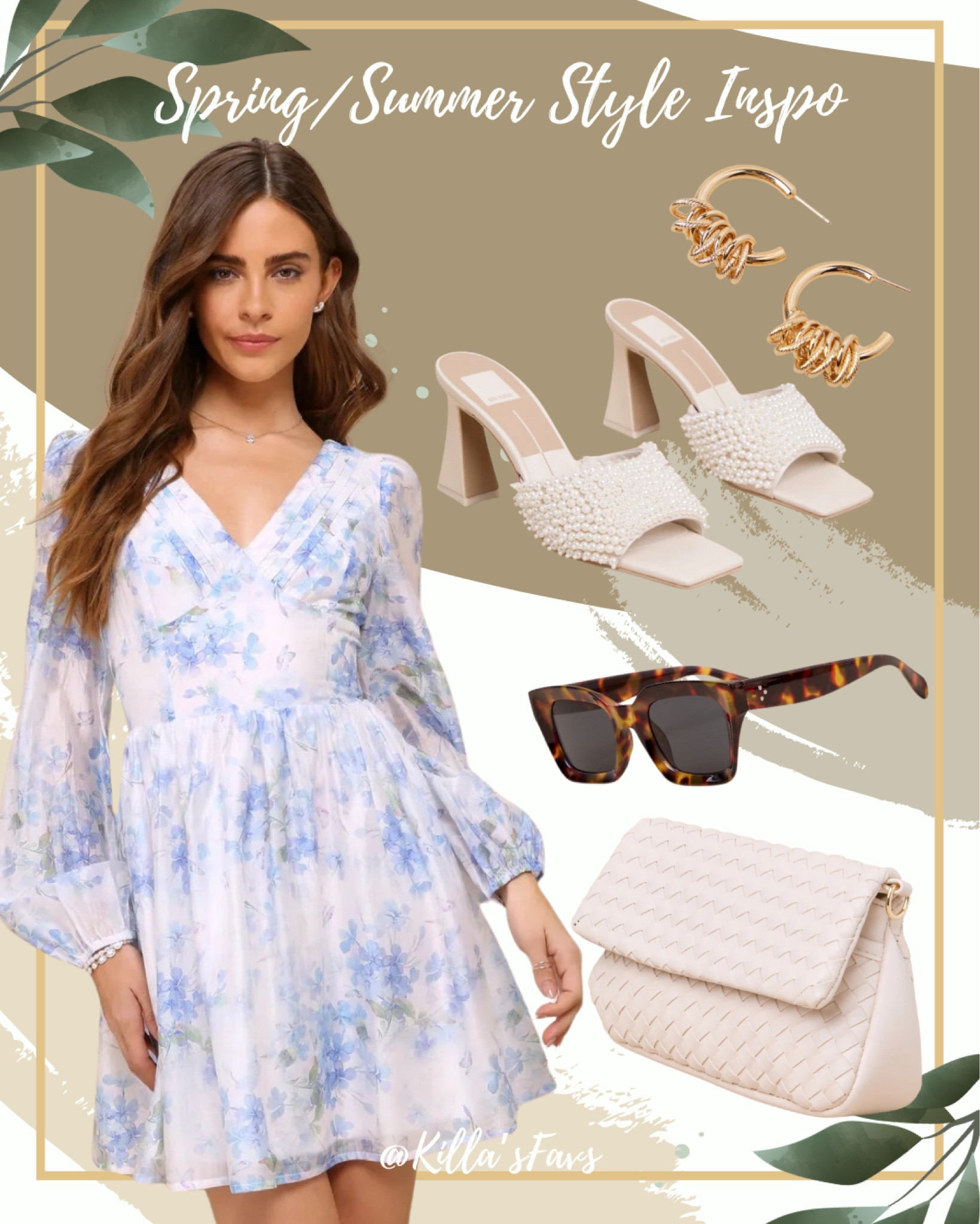 Obsessed with this floral, flowy dress! This is perfect for a bridal shower, a spring dress, or summer wedding guest outfit! 

#dress #blueandwhite #mules #springoutfit #whitepurse #goldhoops #springdress #dress #outfit #weddingguest

#LTKwedding #LTKparties #LTKSeasonal