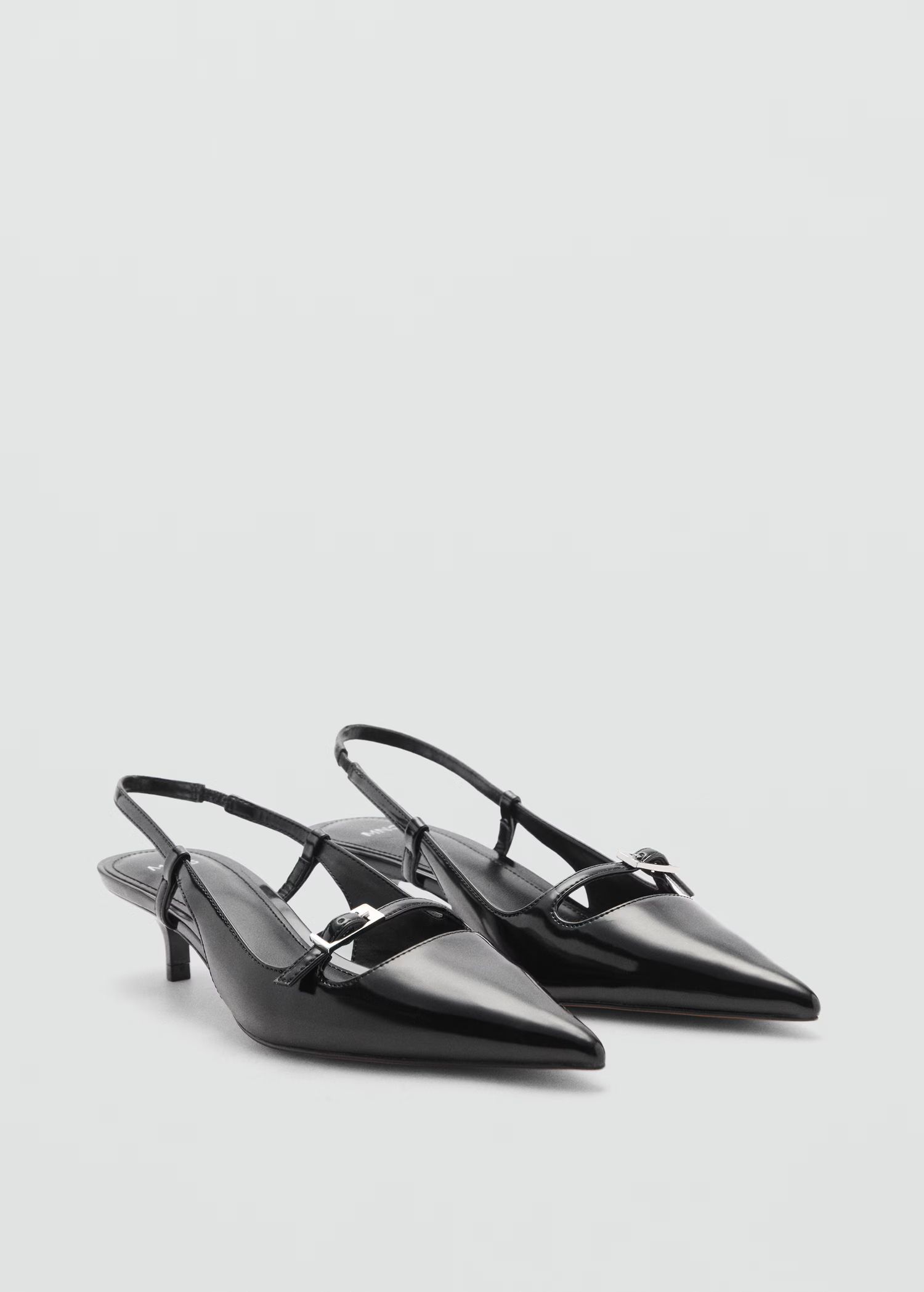 Slingback heeled shoes with buckle | MANGO (US)