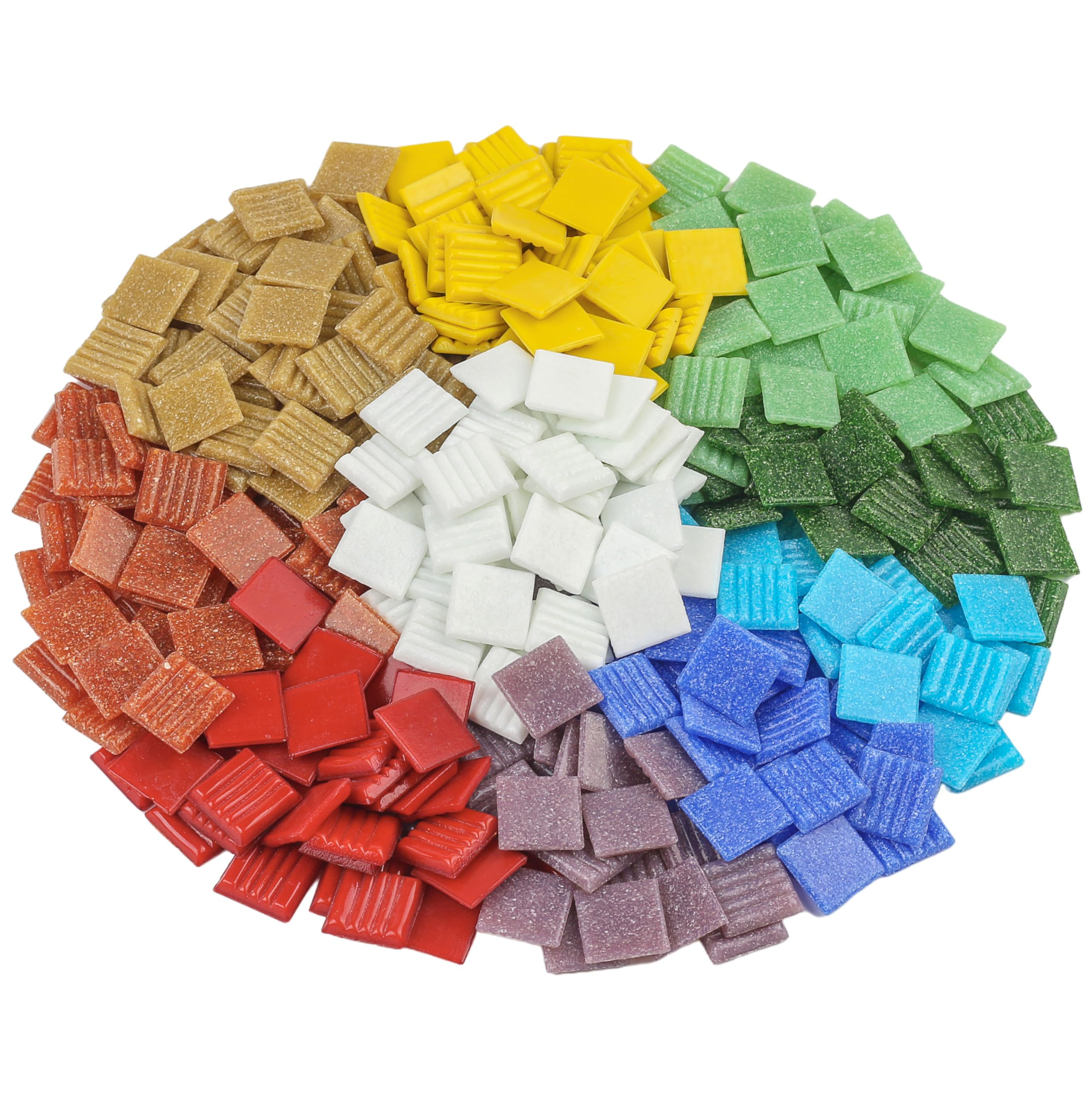 Youway Style Square Mosaic Tiles for Crafts Bulk,3/4 inch Vitreous Square Glossy Mosaic Pieces, 2... | Amazon (US)