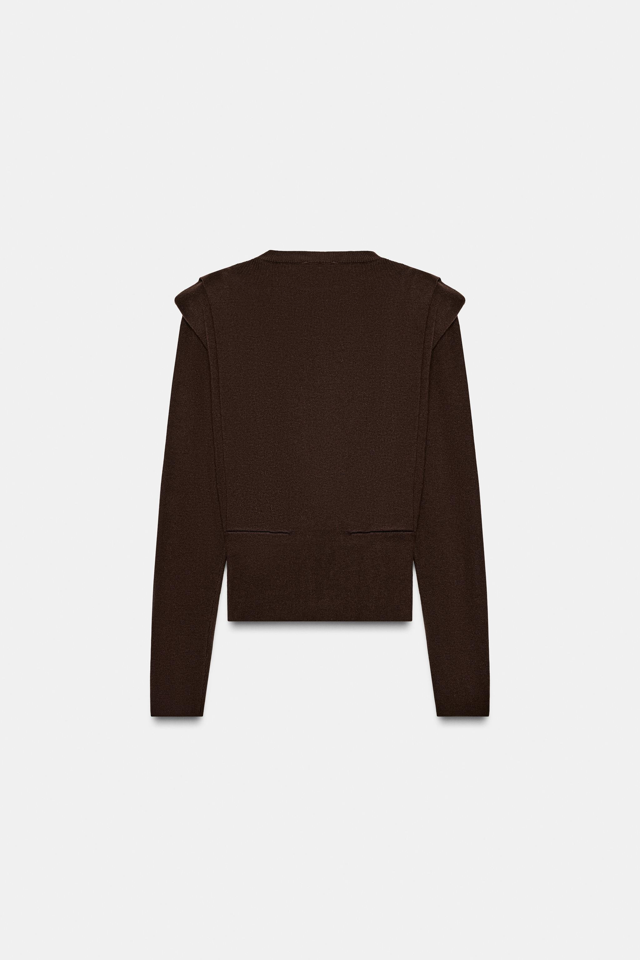 SHOULDER PAD KNIT JUMPER | Zara US