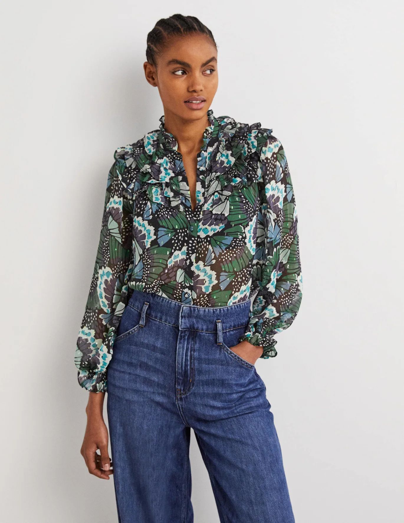 Ruffle Neck Shirt | Boden (US)