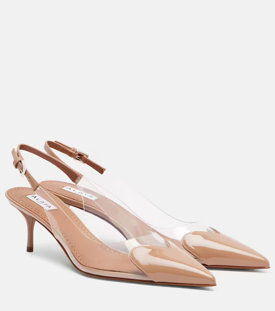 Alaïa Slingback-Pumps Le Cœur 55 aus Lackleder | Mytheresa (DACH)