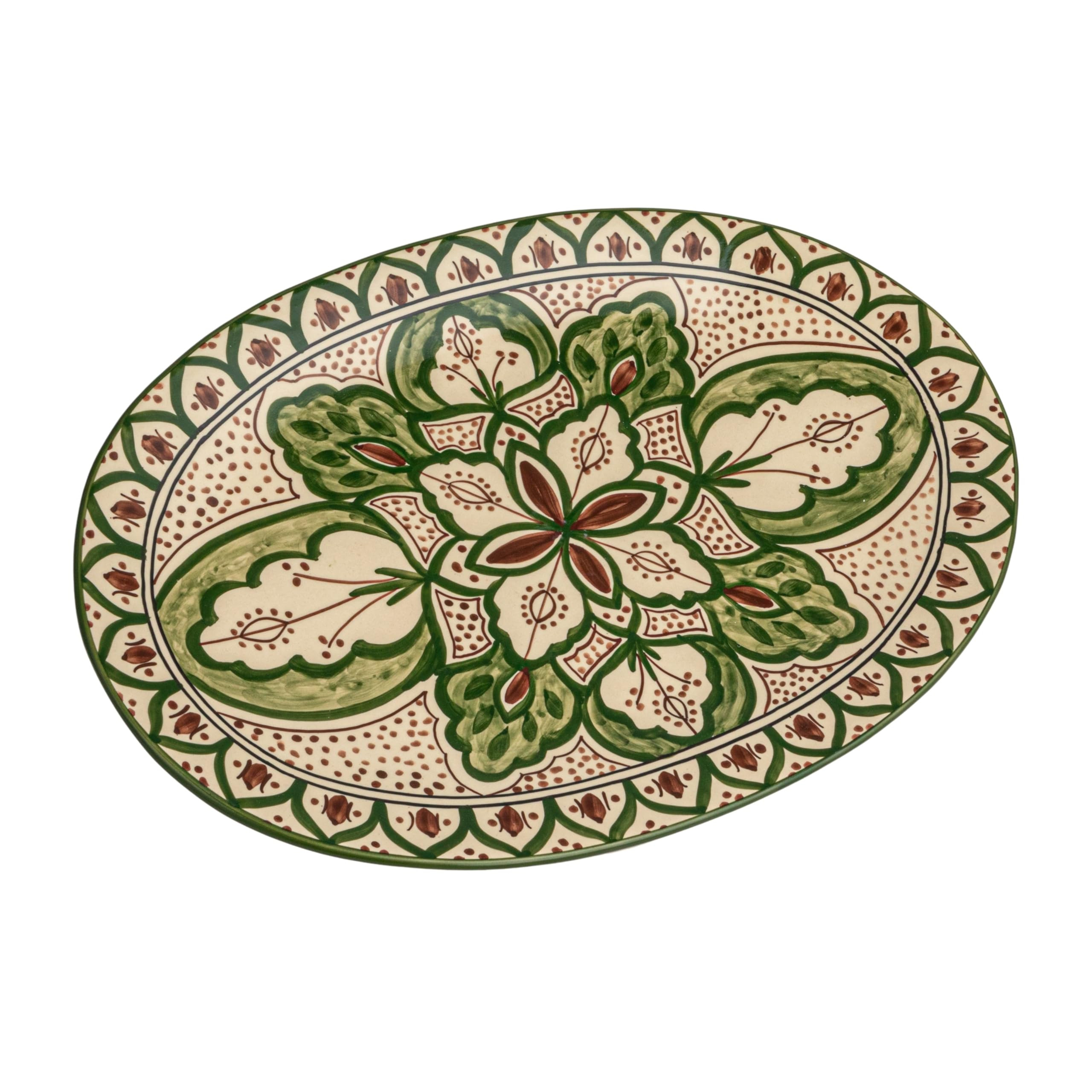 Creative Co-Op Garden Tapestry Stoneware Platter, Multicolor | Amazon (US)