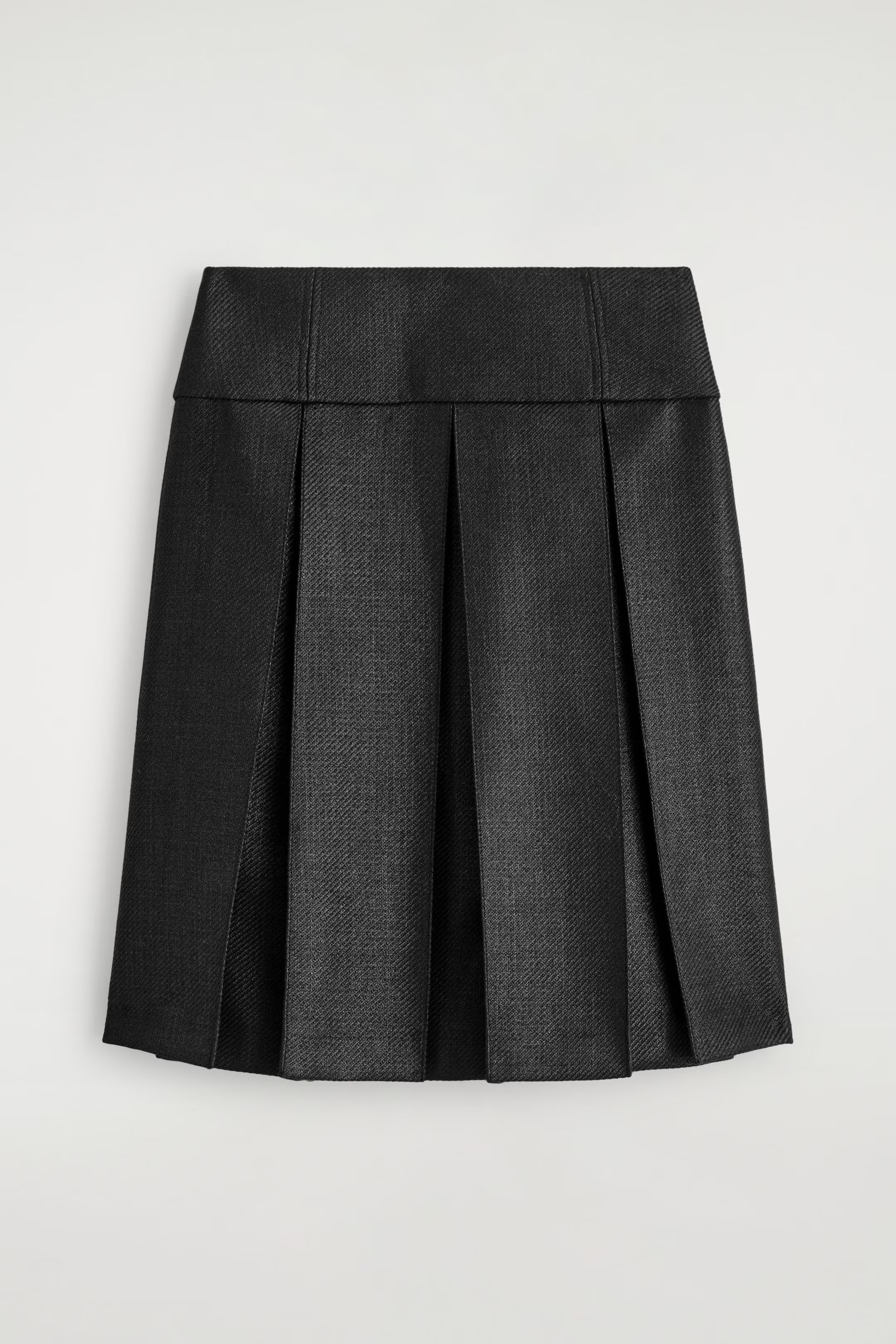 PLEATED WOOL-BLEND SKIRT - BLACK | COS US | COS (US)