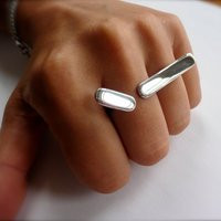 Super Bad Two Finger Adjustable Ring in Silver Or Brass | Etsy (US)