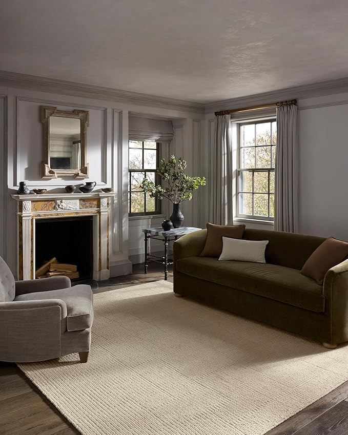 Loloi Jeremiah Brent Greenwich Collection GRN-01 Ivory 11'-6" x 15' Area Rug | Amazon (US)