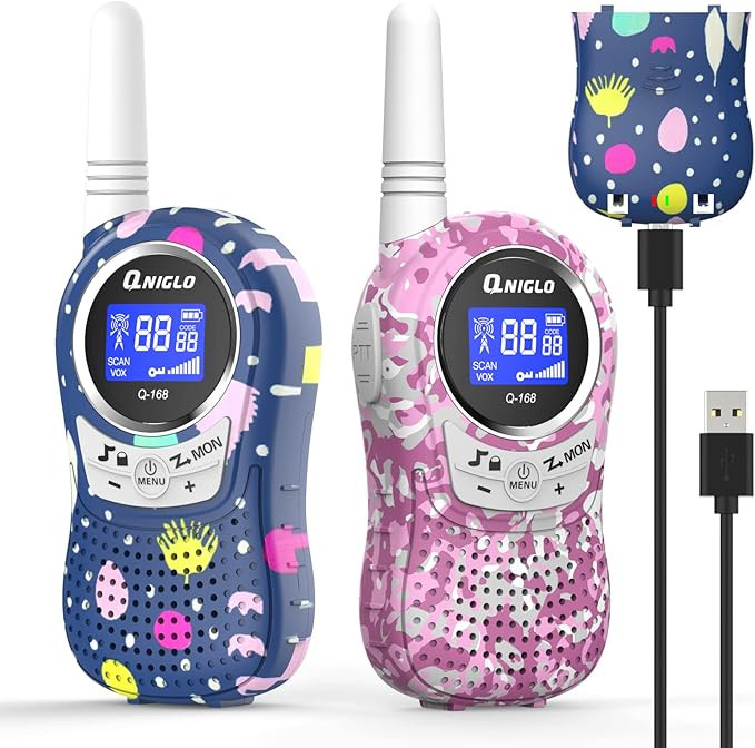 Qniglo Walkie Talkies for Kids - Rechargeable Kids Walkie Talkies with Clear Sound, Easy to Use, ... | Amazon (US)