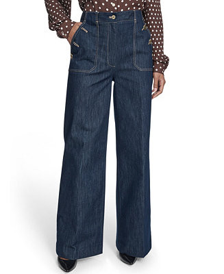 Women's High Rise Denim Sailor Pants | Macy's