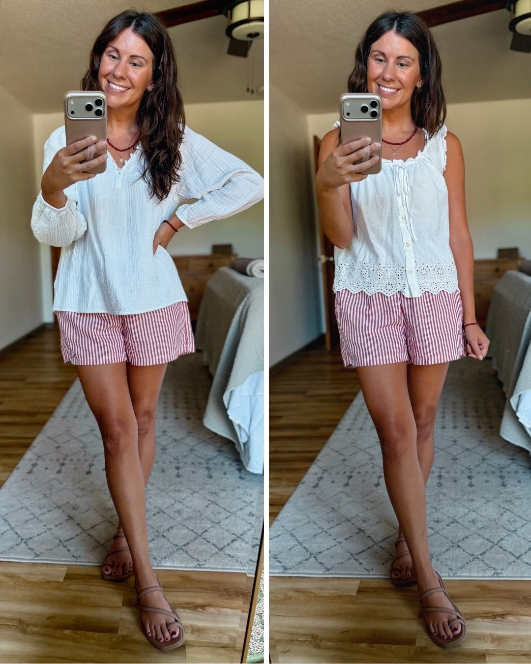 Same but different 🙌🏽😏♥️
small in my boxer shorts and 6 in my croc sandals. My tank top is almost sold out so I linked a bunch of similar ones (the quince one is almost exactly like it).. My long sleeve top is older so I linked a bunch of similar ones!

#LTKPetite #LTKgrwm #LTKootd
