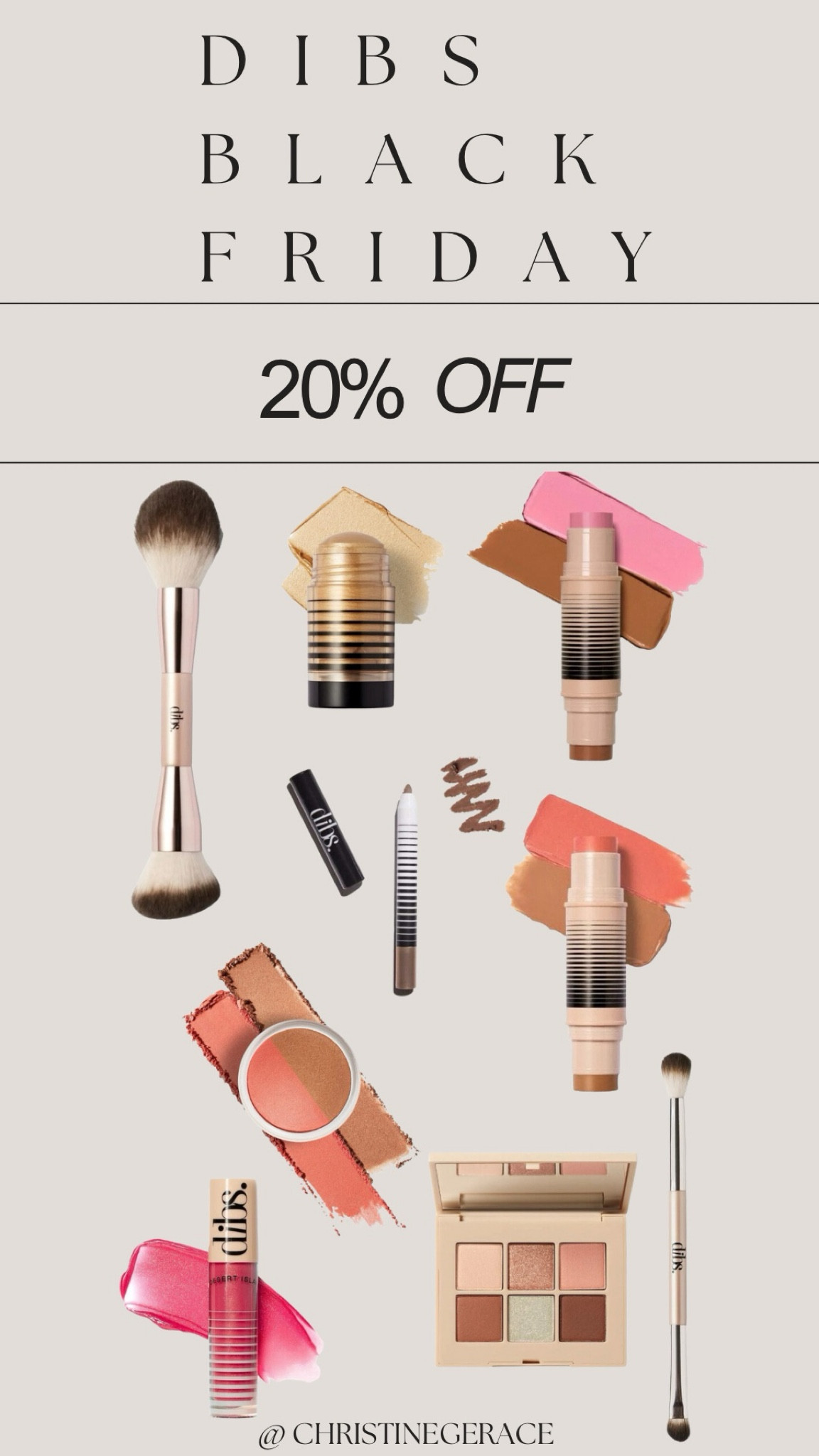 DIBS  beauty Black Friday sells 20% off sitewide !!! 

#LTKGiftGuide #LTKHoliday #LTKCyberWeek