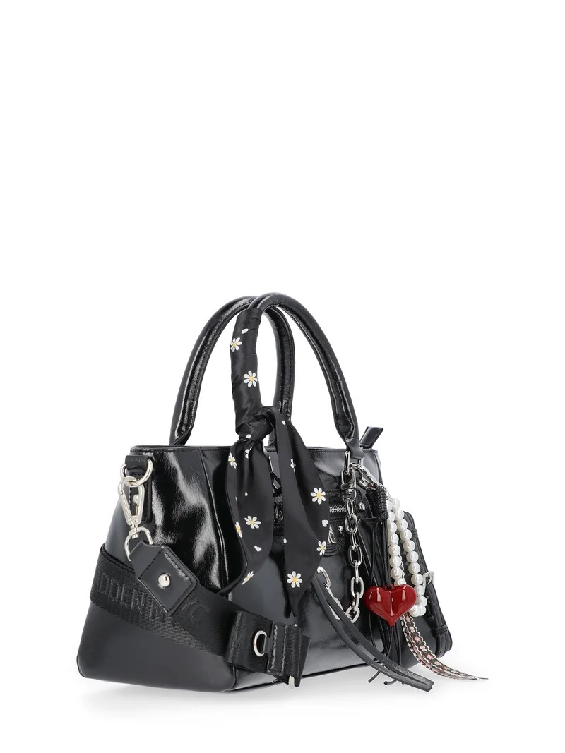 Madden NYC Women's Slouchy Top Handle Satchel, Black | Walmart (US)