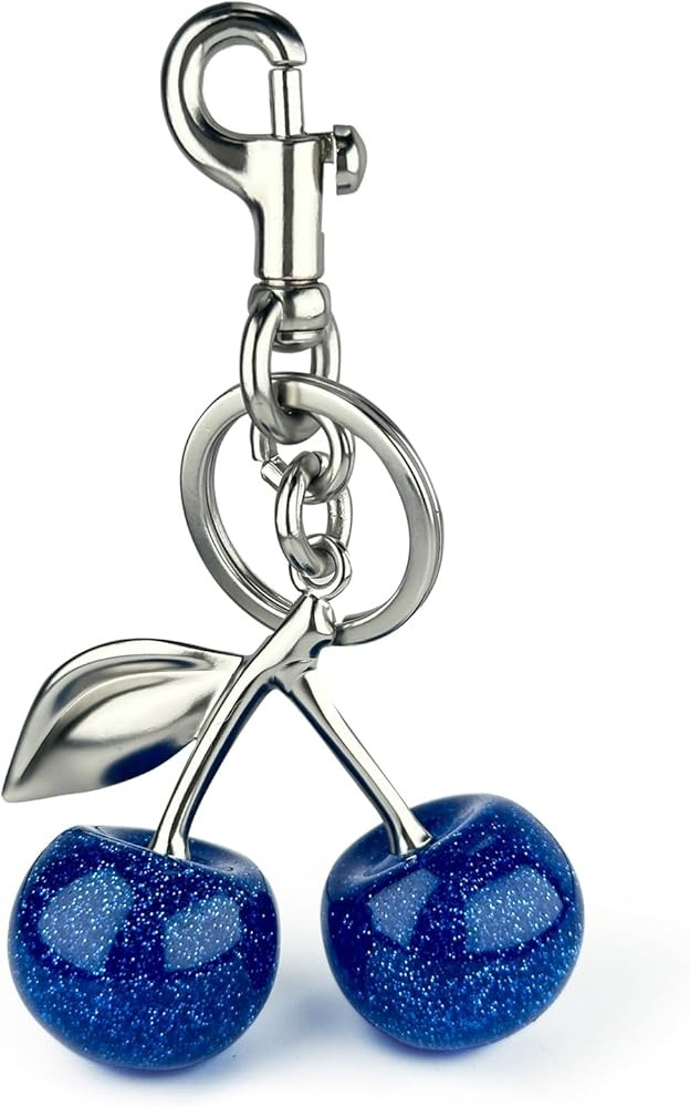 Glitter Cherry Bag Charm with Key Ring and Clip, Cute Cherry Keychain for Women's Purses and Hand... | Amazon (US)
