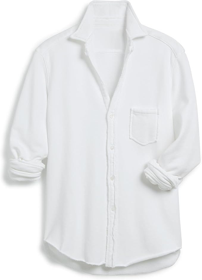 Hixiaohe Relaxed Button-Up Shirt Womens Tops Collared Long Sleeve Work Blouse V Neck Shirts Busin... | Amazon (US)