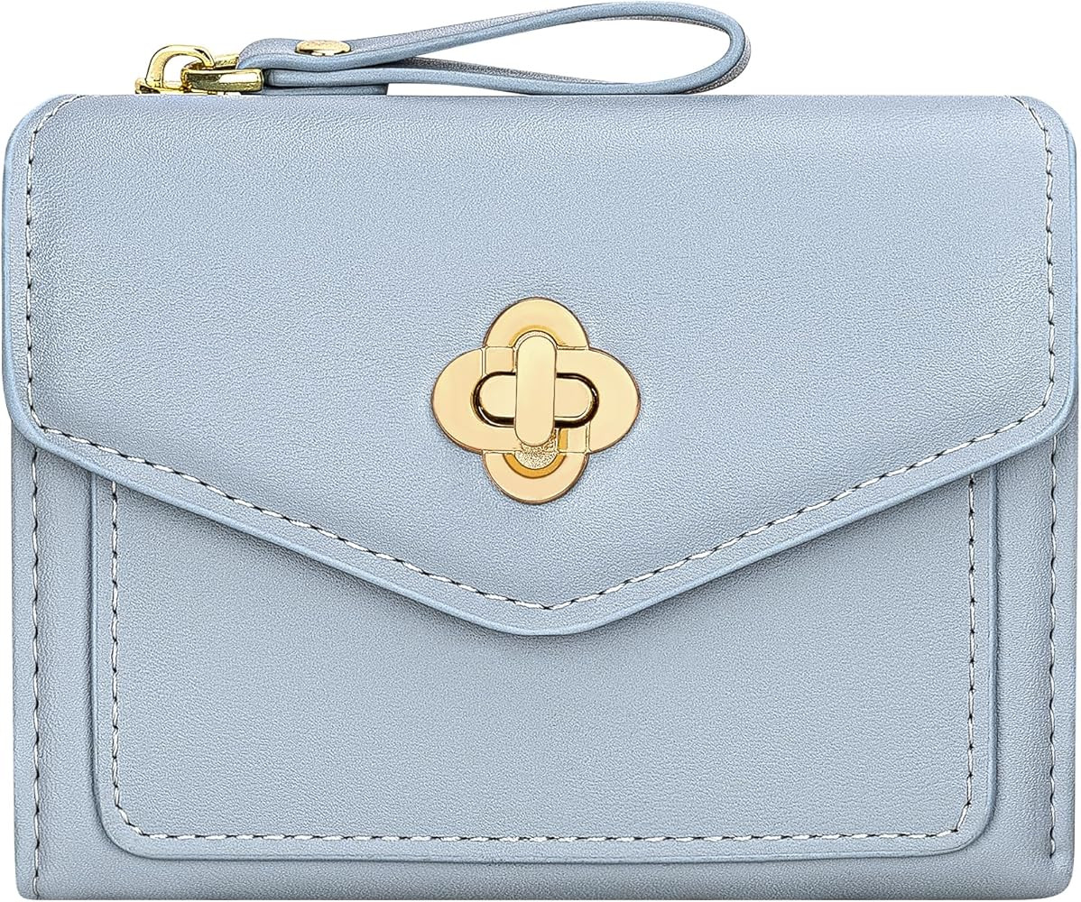 BIAOTIE Small Wallet for Women Leather Bifold Pocket Wallet RFID Blocking Credit Card Holder Cute... | Amazon (US)