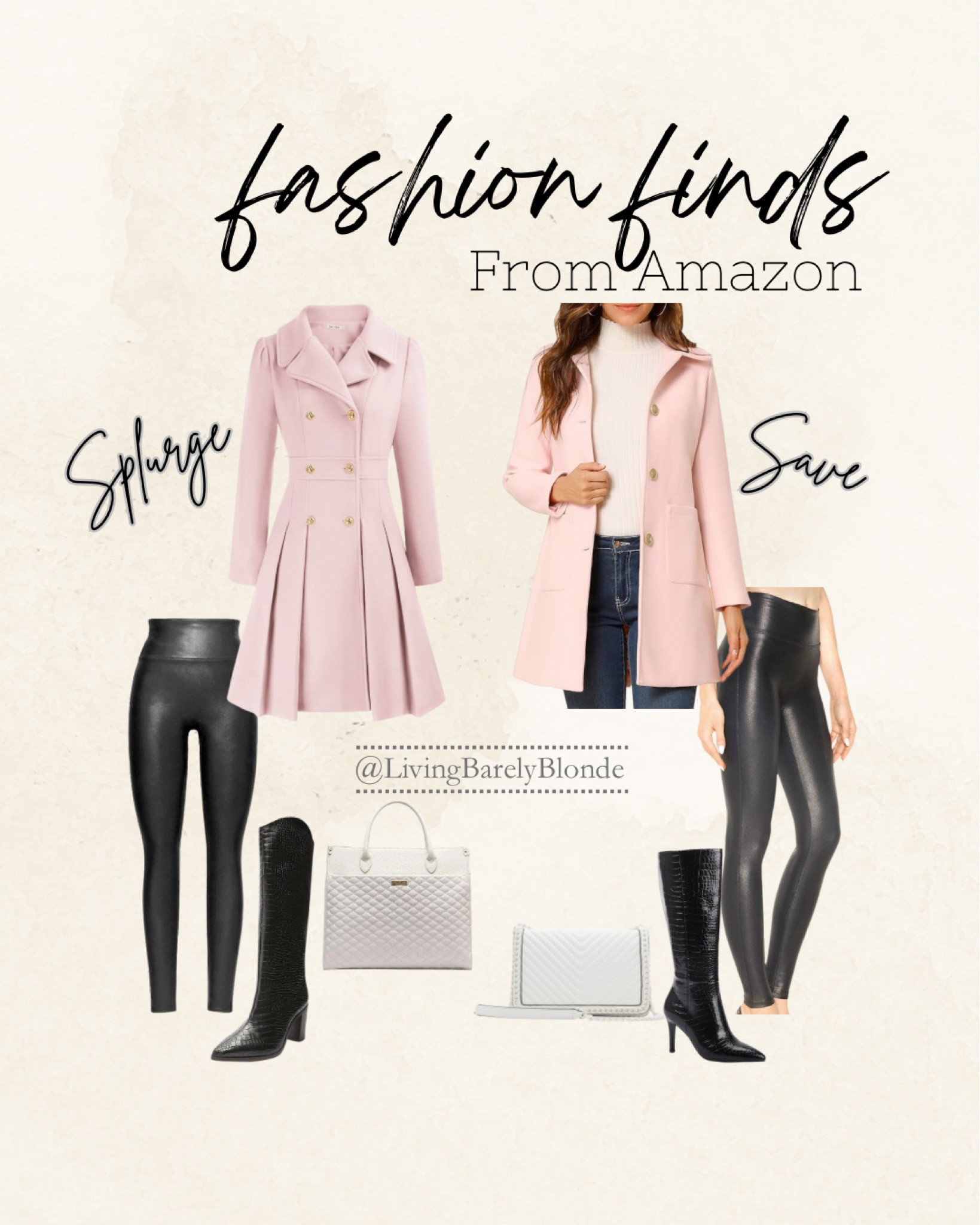 Fashion finds: Splurge vs. Save Edition 

Peacoat. Faux leather leggings. Black boots. Handbag. Amazon finds. Thanksgiving. Thanksgiving outfit. Holiday outfit.

#jenniferxerin #stylewithjen #barelyblonde #amazonfashion

#LTKshoecrush #LTKHoliday #LTKfindsunder100