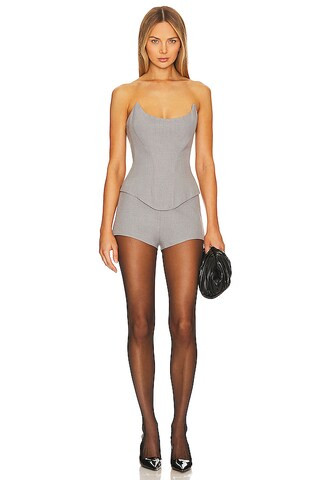 Greta Shorts in Grey | Revolve Clothing (Global)