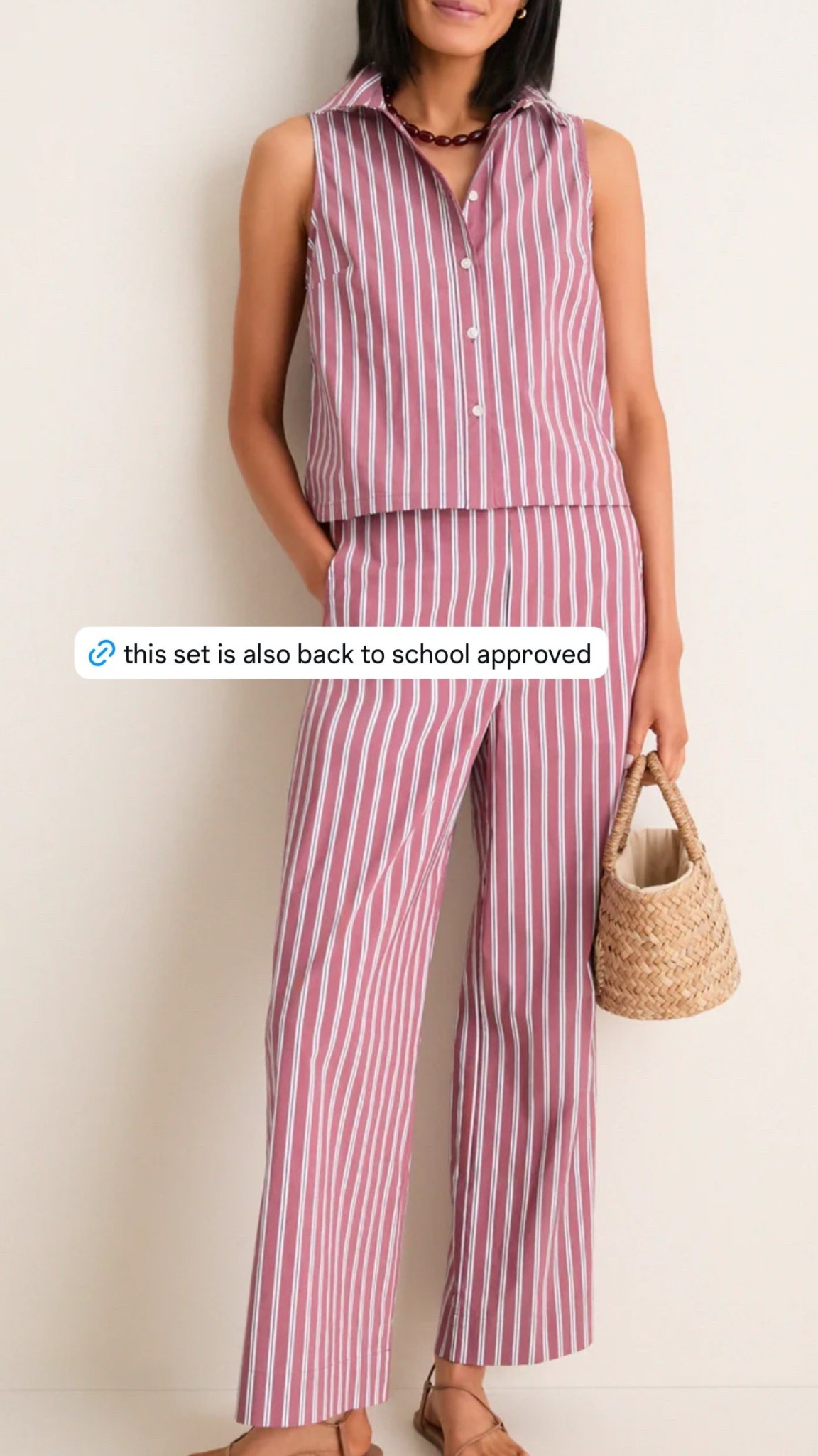 love a matching set that makes getting dressed so easy 🤍 this striped set is polished enough for work or back-to-school, but just as cute styled separately too. pair the top with your favorite denim or wear the pants with a simple tank for even more outfit options. one of those pieces you’ll keep reaching for all season long!

#LTKSeasonal