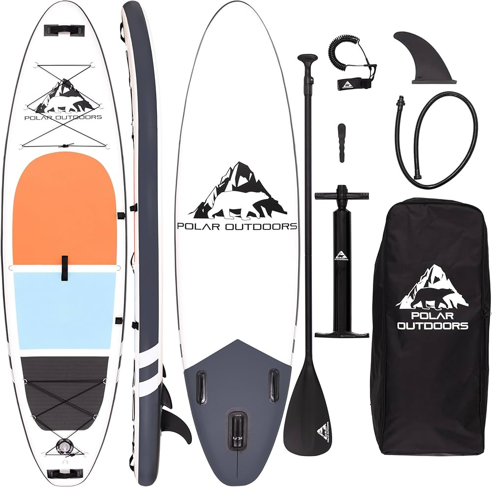 Polar Outdoors by Roc Inflatable Stand Up Paddle Board with Premium SUP Paddle Board Accessories,... | Amazon (US)