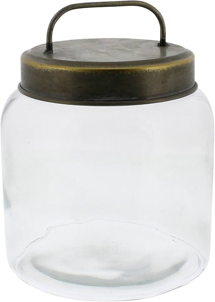 MY SWANKY HOME Retro Apothecary Canister Jar Metal Lid 8" | Rubber Seal Storage | Amazon (US)