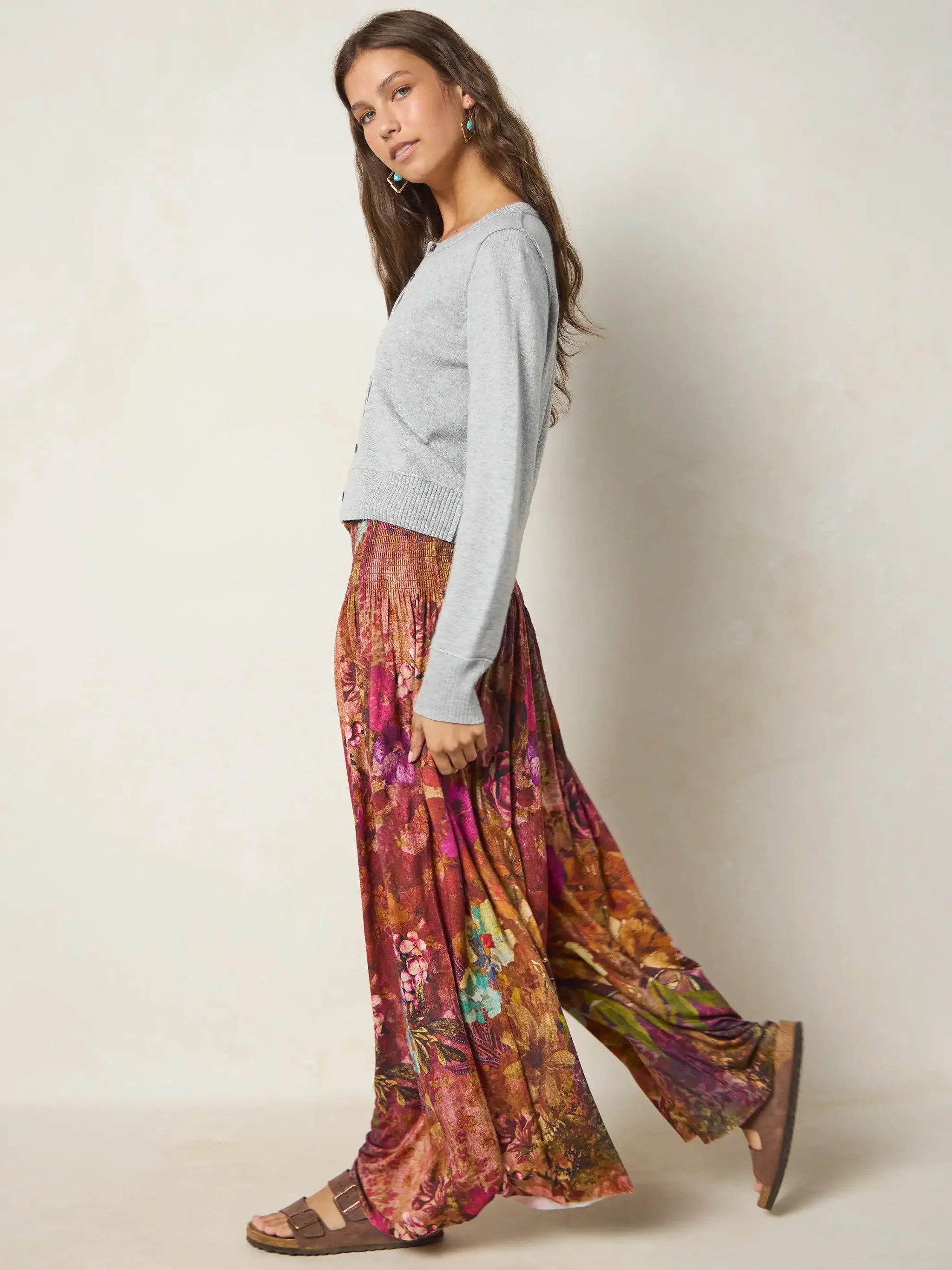 Make A Move "ButterSoft" Knit Palazzo Pants | Natural Life