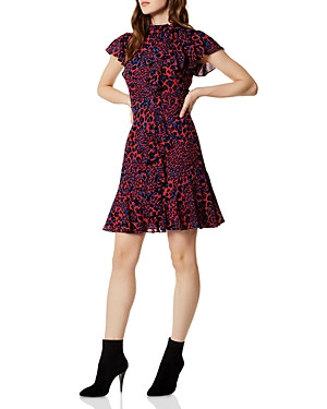 Karen Millen Ruffled Leopard Print Dress | Bloomingdale's (US)
