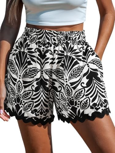 CUPSHE Women's Swim Cover Up Shorts Wide Leg Casual Swimsuit Coverup Beach Shorts with Side Pocke... | Amazon (US)