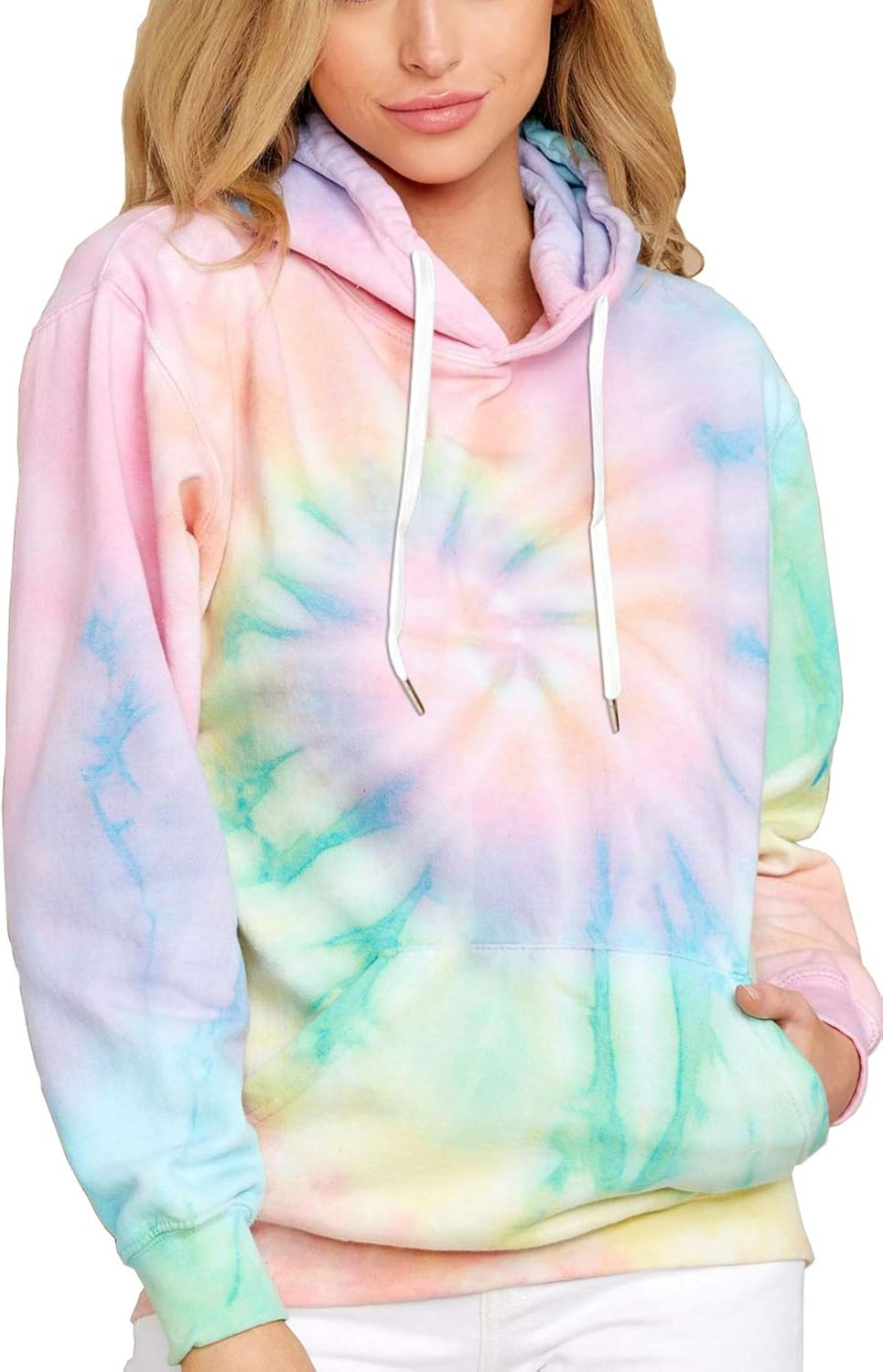 YOCUR Womens Hoodies Casual Sweatshirt Tie Dye Lightweight Long Sleeve Sweaters 2023 Spring Fall ... | Amazon (US)