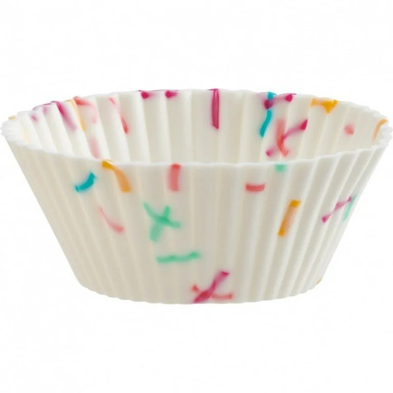 Trudeau White Confetti Silicone Mini Muffin Cups | Set of 24 | Walmart (US)