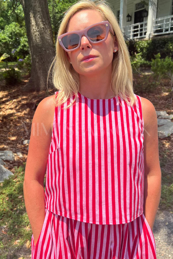 Hugh top, red | Mimi Seabrook