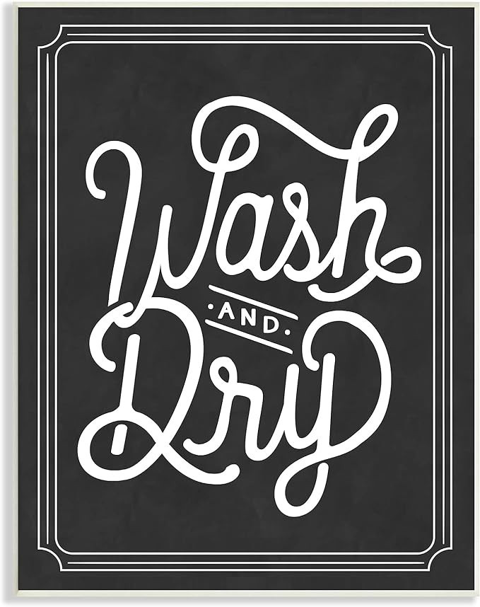 Stupell Home Décor Wash and Dry Typography Wall Plaque Art, 10 x 0.5 x 15, Proudly Made in USA | Amazon (US)