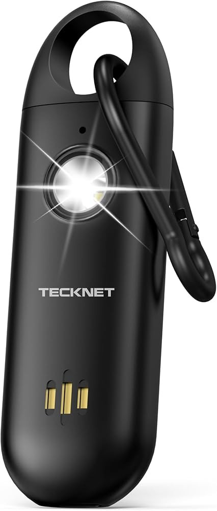 TECKNET Personal Safety Alarm,Portable Personal Alarm for Women with Flashing Strobe Light & Low ... | Amazon (US)