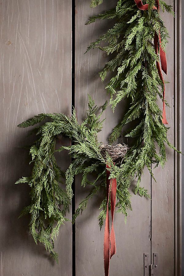 Faux Cedar Garland, Evergreen | Terrain