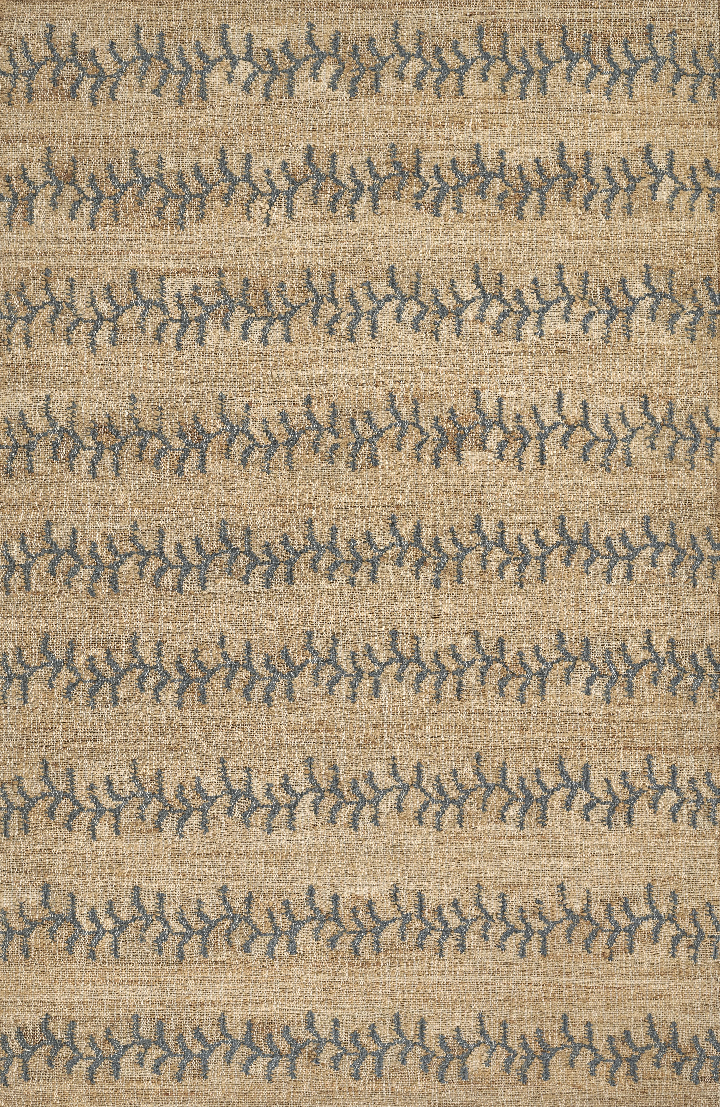 Erin Gates by Momeni Orchard Vine Stripe Jute and Wool Hand Woven Blue Area Rug 10' X 14' | Wayfair North America
