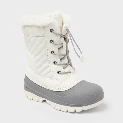 Kids' Skylar Easy-On Winter Boots - All In Motion™ Cream 6 | Target