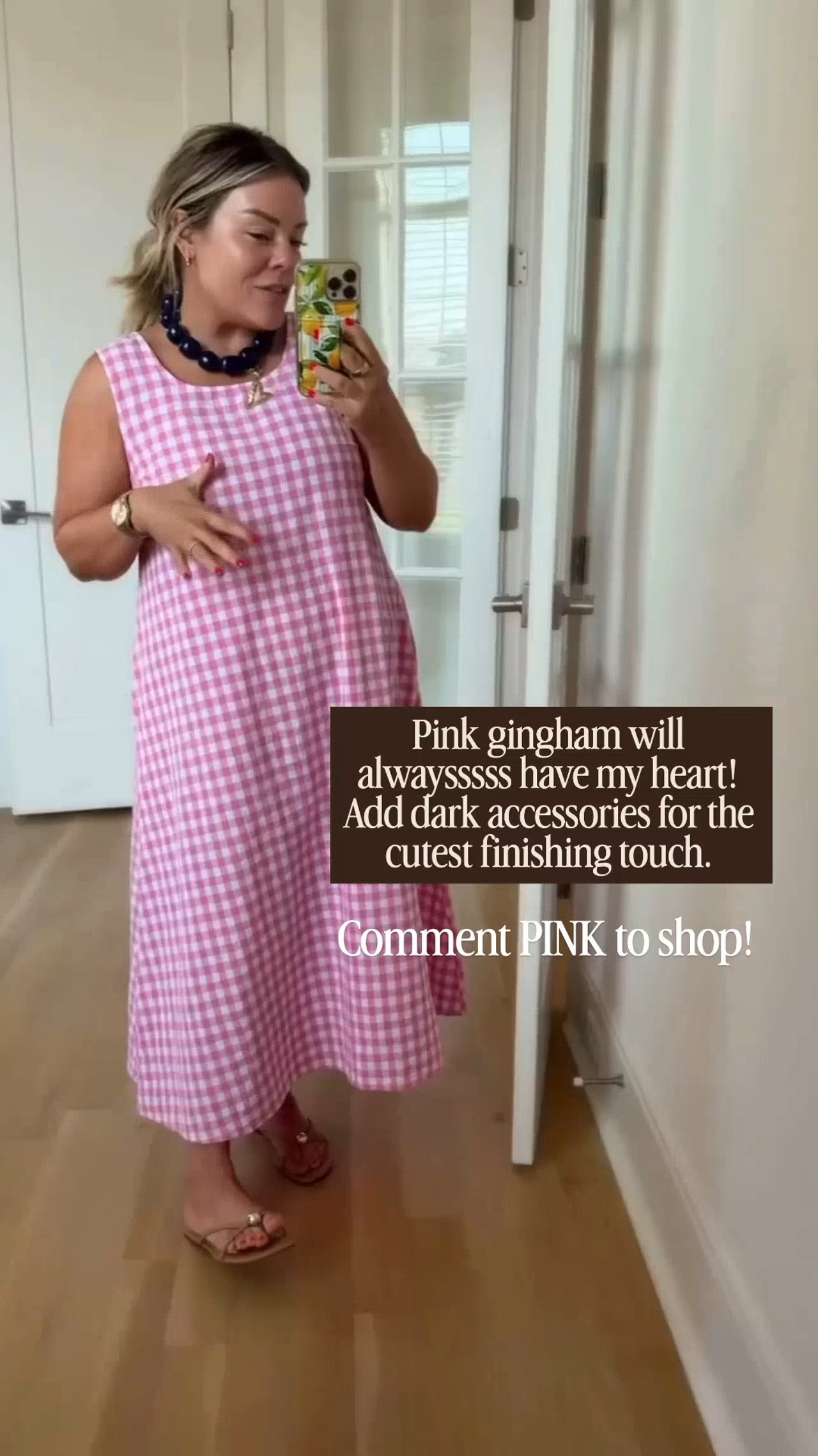 Pink gingham will always have my heart! Add some darker accessories for the cutest finishing touch.

#LTKootd #LTKmomlife #LTKgrwm