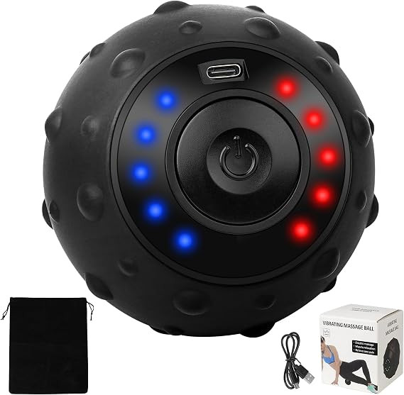 Upgraded 5-Gear Vibrating Massage Ball, Rechargable Massage Vibrating Ball for Fitness, Training,... | Amazon (US)