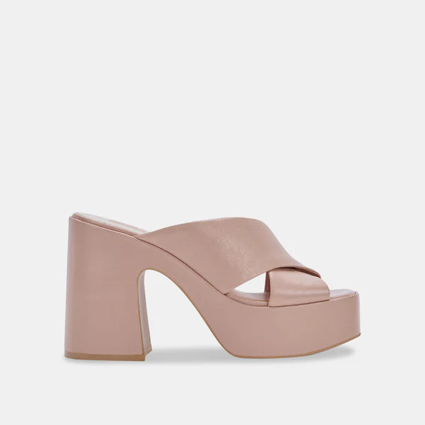 WONDER HEELS IN BLUSH LEATHER | DolceVita.com