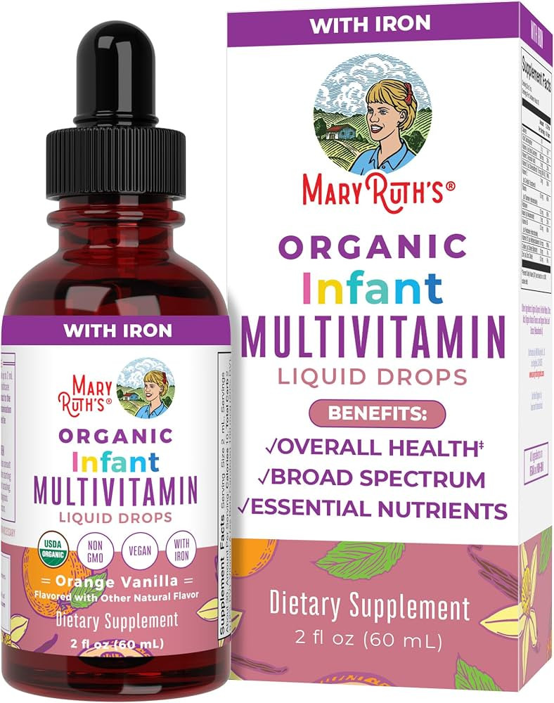 MaryRuth Organics Multivitamin & Multimineral with Iron for Infants | USDA Organic | Sugar Free |... | Amazon (US)