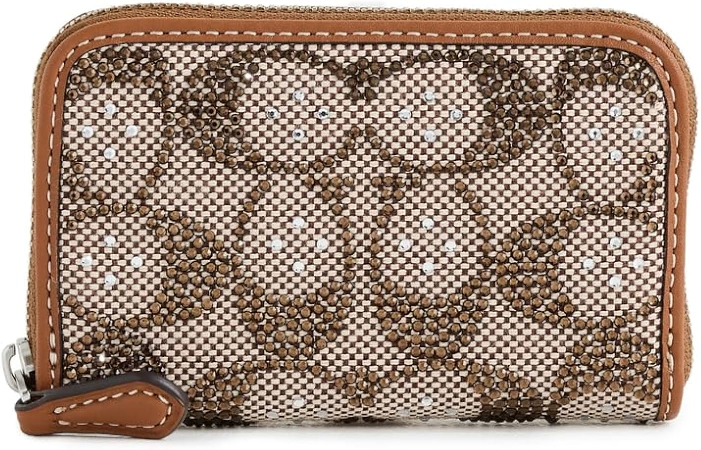 Coach Women's Crystal Signature Jacquard Small Zip Around Card Case | Amazon (US)