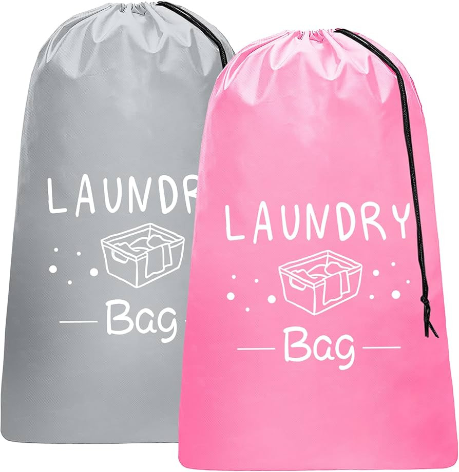 Sylfairy 2 Pack Extra Large Travel Laundry Bag, Dirty Clothes Organizer with Drawstring,Heavy Dut... | Amazon (US)