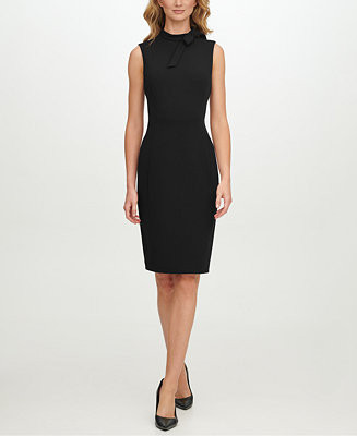 Calvin Klein Petite Bow-Neck Sheath Dress - Macy's | Macy's