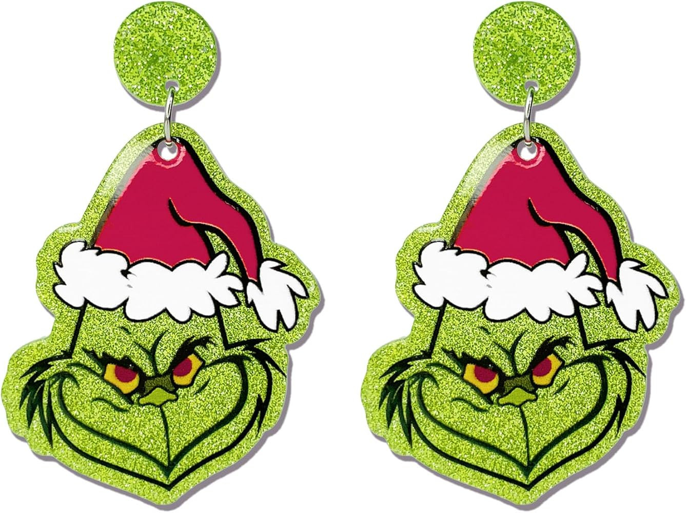 Geinch Earrings for Women Girls Teens, Glitter Acrylic Geinch Earrings Geinch Accessories for Chr... | Amazon (US)