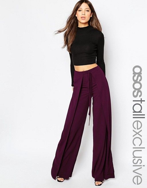 ASOS TALL Wrap Front Wide Leg PantOut of stock :-(MORE FROM: | ASOS US