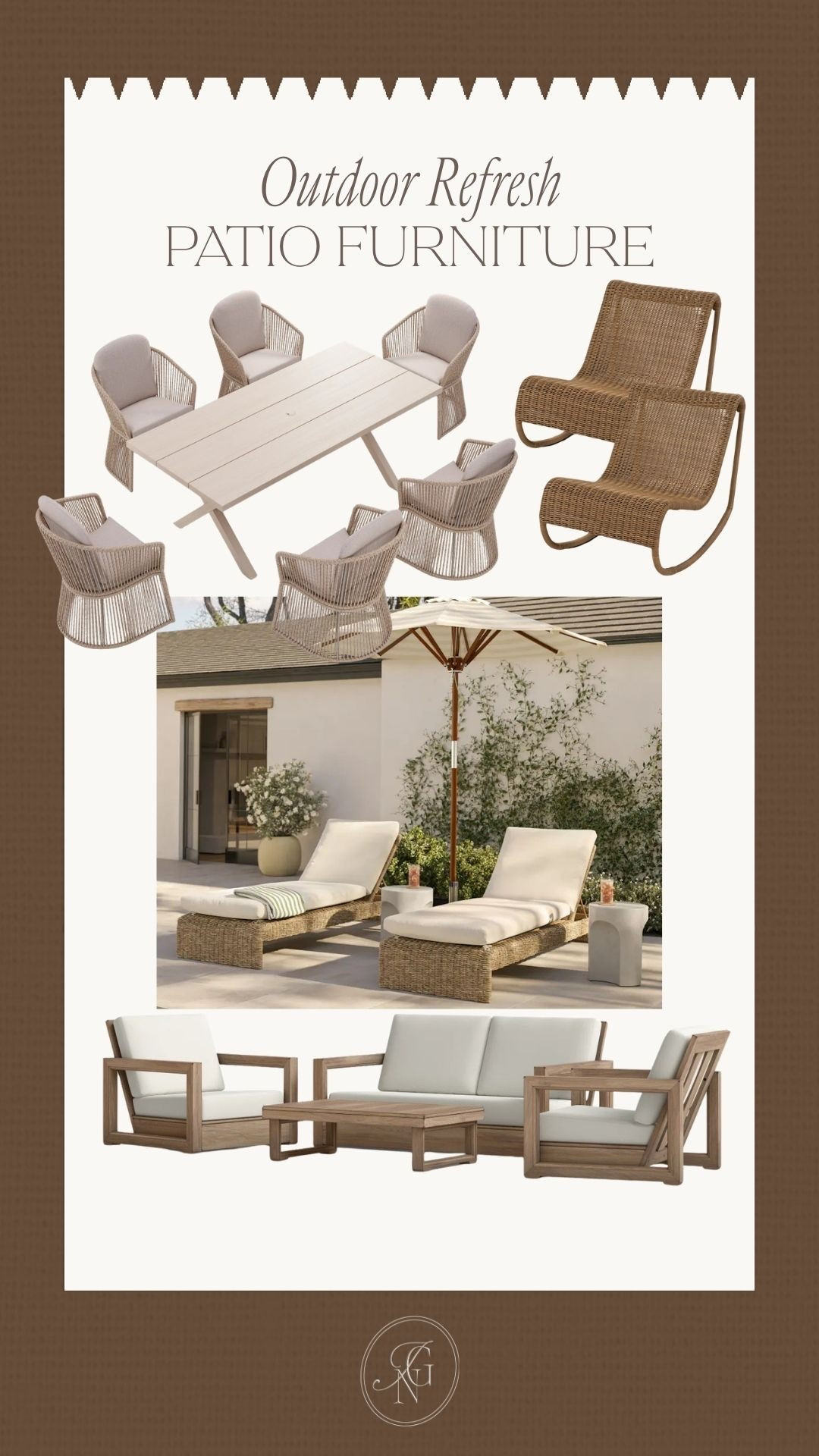 outdoor furniture that makes the space feel cozy, elevated, and hosting-ready. Neutral tones, comfy cushions, and the perfect dining table moment 🌿


#patiofurniture #outdoorfurniture #outdoorliving #backyardinspo #patioinspo #backyarddecor #outdoordecor #modernoutdoor #neutralhome #coastalhome #modernorganic #springrefresh #summerdecor #ltkhome #ltkstyle #ltkunder100 #walmarthome #amazonhome #homedecorideas #hostingathome #backyardgoals #cozyhome #patioseating #smallpatiodesign #outdoorstyling #homeinspo #homesweethome #frontporchdecor #backyardvibes

#LTKHome #LTKSaleAlert #LTKSeasonal
