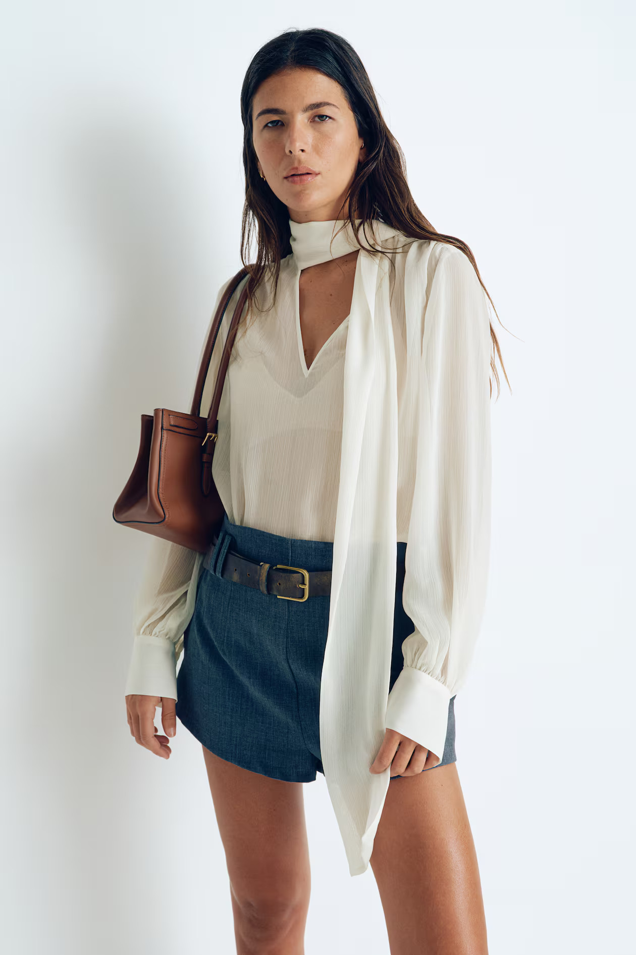 Tie-Neck Chiffon Blouse | H&M (US + CA)